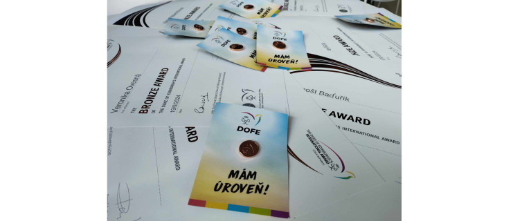 Máme 10 x BRONZOVOU úroveň - DofE Ceremonie Zlín, 18. 2. 2025