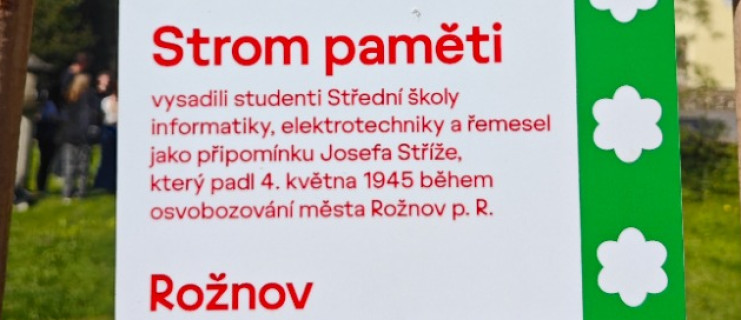 80. VÝROČÍ OSVOBOZENÍ ROŽNOVA – VÝSADBA STROMŮ PAMĚTI